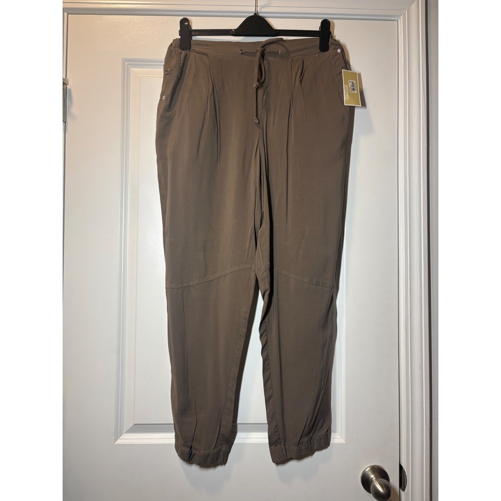 Michael Kors NWT Truffle Brown Rayon Jogger‎ Pants - Womens Size 10